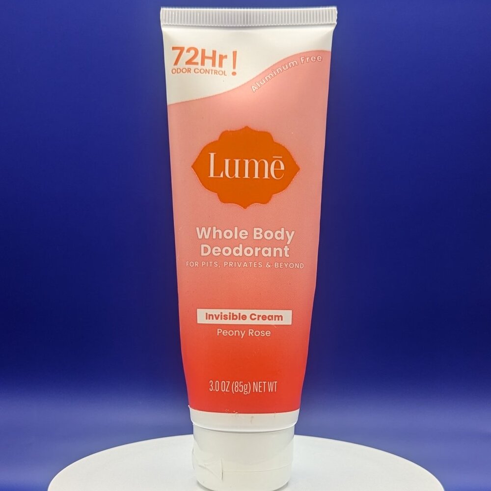 Lume Whole Body Deodorant Cream Peony Rose Scent 3oz Half Full Used but GC